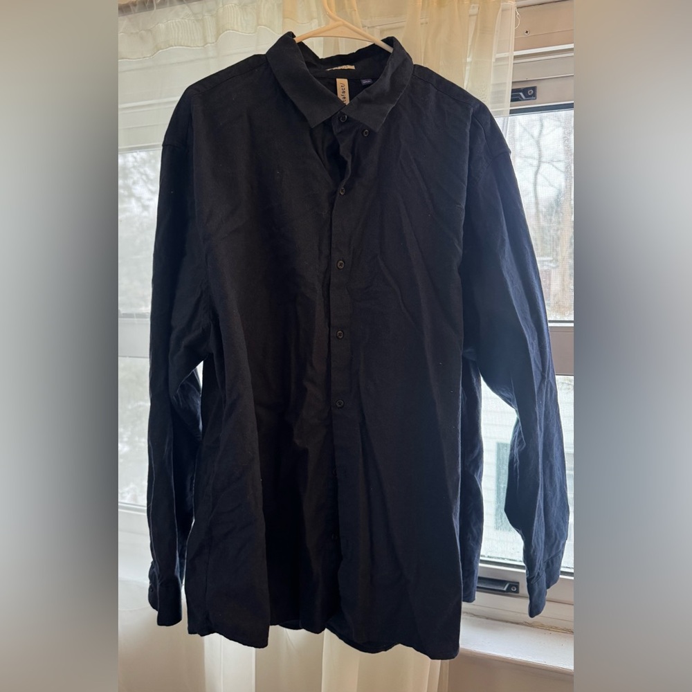 Dark Blue Button-Up Shirt